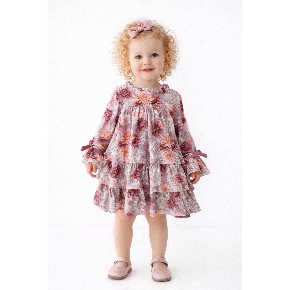 Marie Nicole Clothing Blush Flower‎ Garden Ruffle Girlcore 2XL Toddler Girls